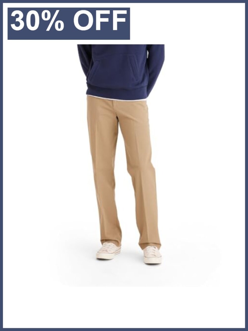 Men's Classic Fit Workday Khaki Smart 360 Flex Chino Pants Flat Front